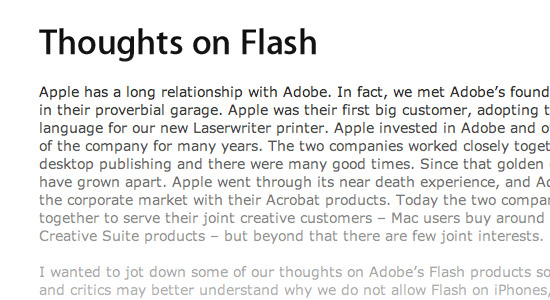 Thoughts on Flash